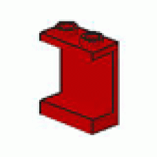 Part 4864 Red Panel 1 x 2 x 2 - Undetermined Stud Type